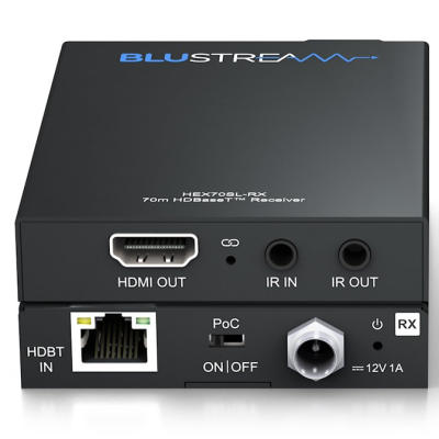 Blustream HEX70SL-Slimline HDBaseT™ Receiver - 1080p to 70m (4K 60Hz 4:2:0 up to 40m)