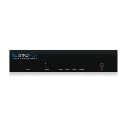 Blustream SW41AB-V2 4-Way 4K HDMI Switch, HDMI 2.0, Audio Breakout, HDCP2.2, Auto Switching (5V)