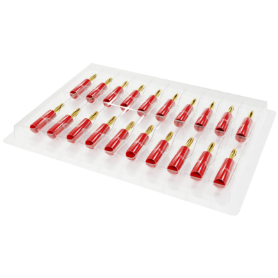 Kordz GBP-241-R-T ONE Series Speaker Cable Banana Plug - Tray of 20 - Red