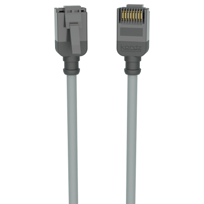 Kordz CAT6 Slim Profile PRO Series Network Patch Cord - Available in Various Length - Grey