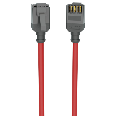 Kordz CAT6 Slim Profile PRO Series Network Patch Cord - Available in Various Length - Red