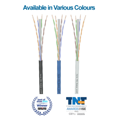 Kordz K23402-305M PRO SlimCat Network Cable, Category 6, U/UTP, Unterminated, 305m - Available in Various Colours