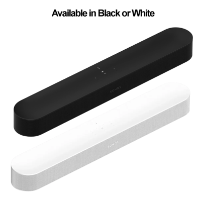 Sonos BEAM Gen2 - The Compact Smart Soundbar for TV, Music and more - Available in Black or White